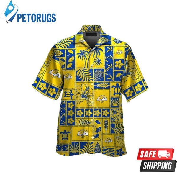 Los Angeles Rams NFL Coconut x Flower Summer Aloha Hawaiian Shirt