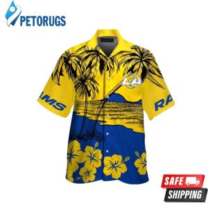 Los Angeles Rams NFL Short Sleeve Button Up Hawaiian Shirt