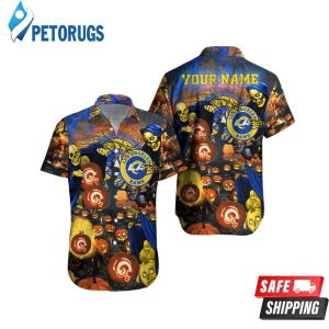 Los Angeles Rams NFL Skull Halloween Hot Trending Hawaiian Shirt