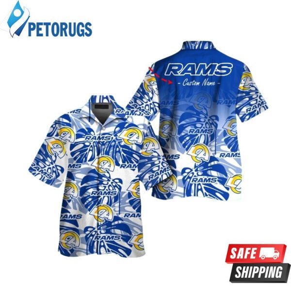 Los Angeles Rams Short Sleeve Button Up Hawaiian Shirt