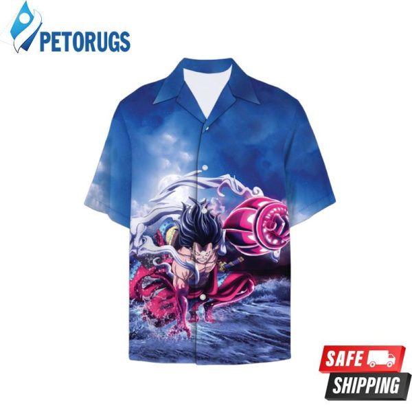 Luffy Blue Hawaiian Shirt