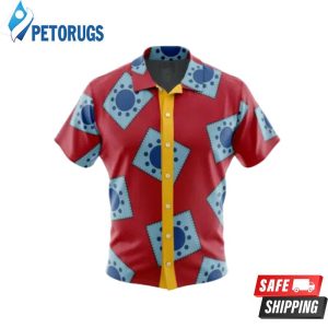 Luffy’s Wano Pattern One Piece Button Up Hawaiian Shirt