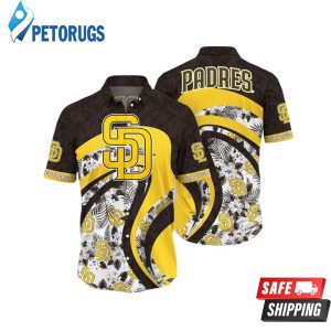 MLB San Diego Padres Tropical Flower Pattern Hockey Hawaiian Shirt