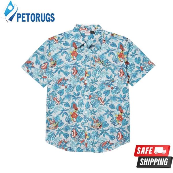 Marvel Men’s Avengers Captain America Hawaiian Shirt