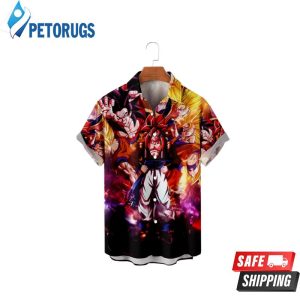 Mens DRAGON BALL Z Colorful Short Sleeves Hawian for Teens Holiday Beach Hawaiian Shirt