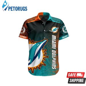 Miami Dolphins Beach Button Down Hawaiian Shirt