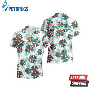 Miami Dolphins Flower Pattern Aloha Hawaiian Shirt