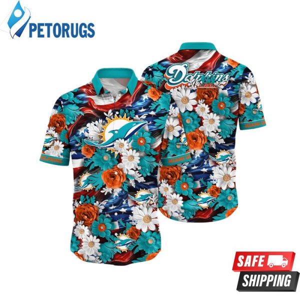 Miami Dolphins NFL Flower Custom Summer Football V13 Hawaiian Shirt