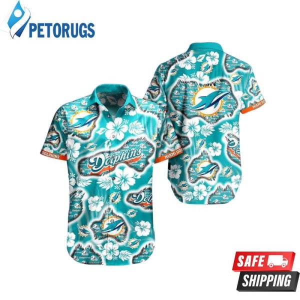 Miami Dolphins NFL Tropical Flower Hawaiian Shirt