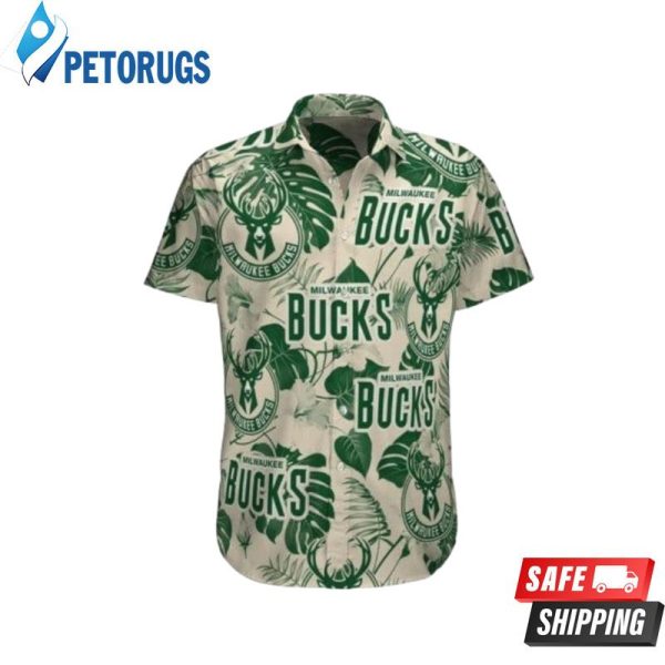 Milwaukee Bucks Basketball Leave Tropical Pattern Hawaiian Shirt