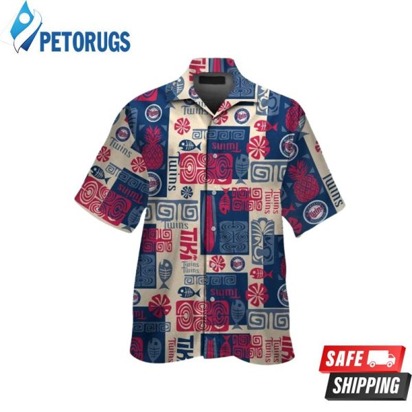 Minnesota Twins MLB Summer Short Sleeve Button Up Hawaiian Shirt