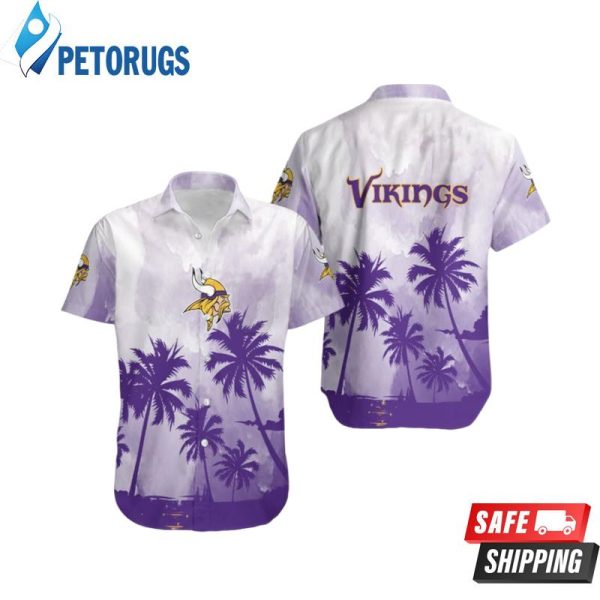 Minnesota Vikings Coconut Trees Nfl Hawaiian Shirt