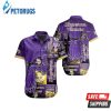 Minnesota Vikings Nfl Skull Full Print Effect Pattern Backround Short Sleeve Hawaiian Shirt