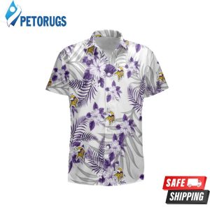 Minnesota Vikings Tropical Flower Aloha Summer Hawaiian Shirt