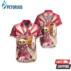 Mlb Arizona Diamondbacks Red Gold Baby Yoda Trendy Hawaiian Shirt