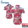 NBA Atlanta Hawks Red Tropical Hibiscus Hawaiian Shirt