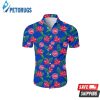 NBA Detroit Pistons Red Tropical Flowers Hawaiian Shirt