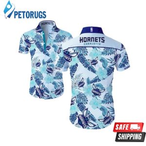 Nba Charlotte Hornets Teal Tropical Flowers Trendy Hawaiian Shirt