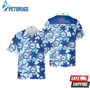 Nba Philadelphia 76Ers Tropical Lily Flowers Trendy Hawaiian Shirt