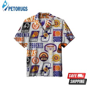 Nba Phoenix Suns White Logo History Trendy Hawaiian Shirt