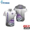 Nba Sacramento Kings Gray White Gradient Scratch Trendy Hawaiian Shirt