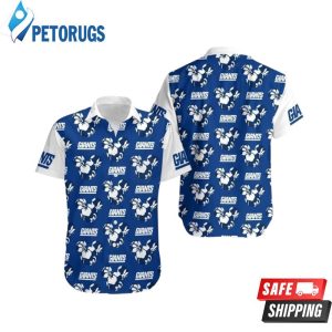 New York Giants Flower Hawaiian Shirt