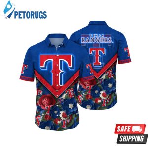 Texas Rangers MLB Custom Straw Hats Aloha Hawaiian Shirt