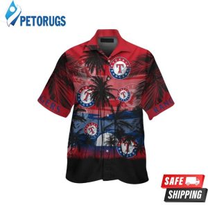 Texas Rangers MLB Short Sleeve Button Up Hawaiian Shirt