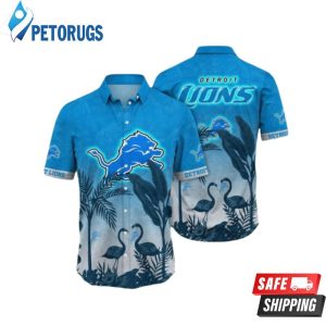 Trending NFL Detroit Lions Flamingo Summer Hawaiian Shirt