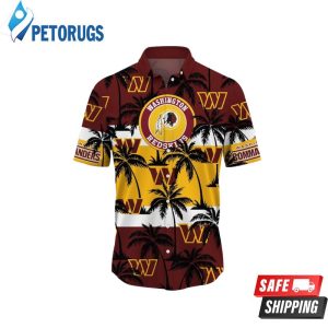 Washington Commanders Logo And Coconut Trending Summer Hawaiian Shirt