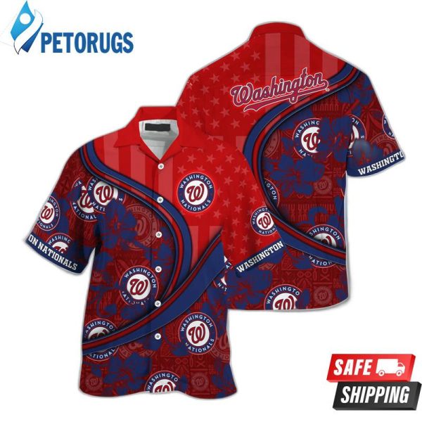 Washington Nationals MLB Us Flag Hawaiian Shirt